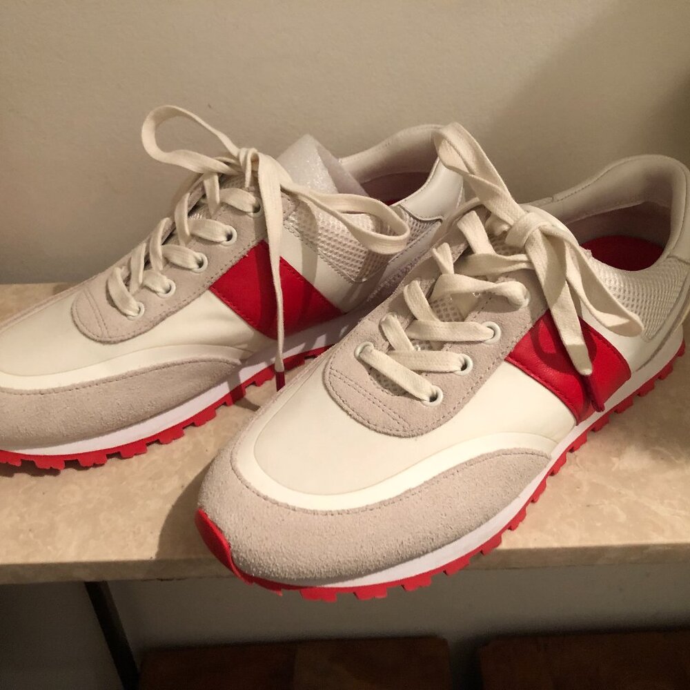 NEW! TORY BURCH SPORT - Retro Stripe White and Red Sneakers - Never worn Size 8 - Picture 8 of 12